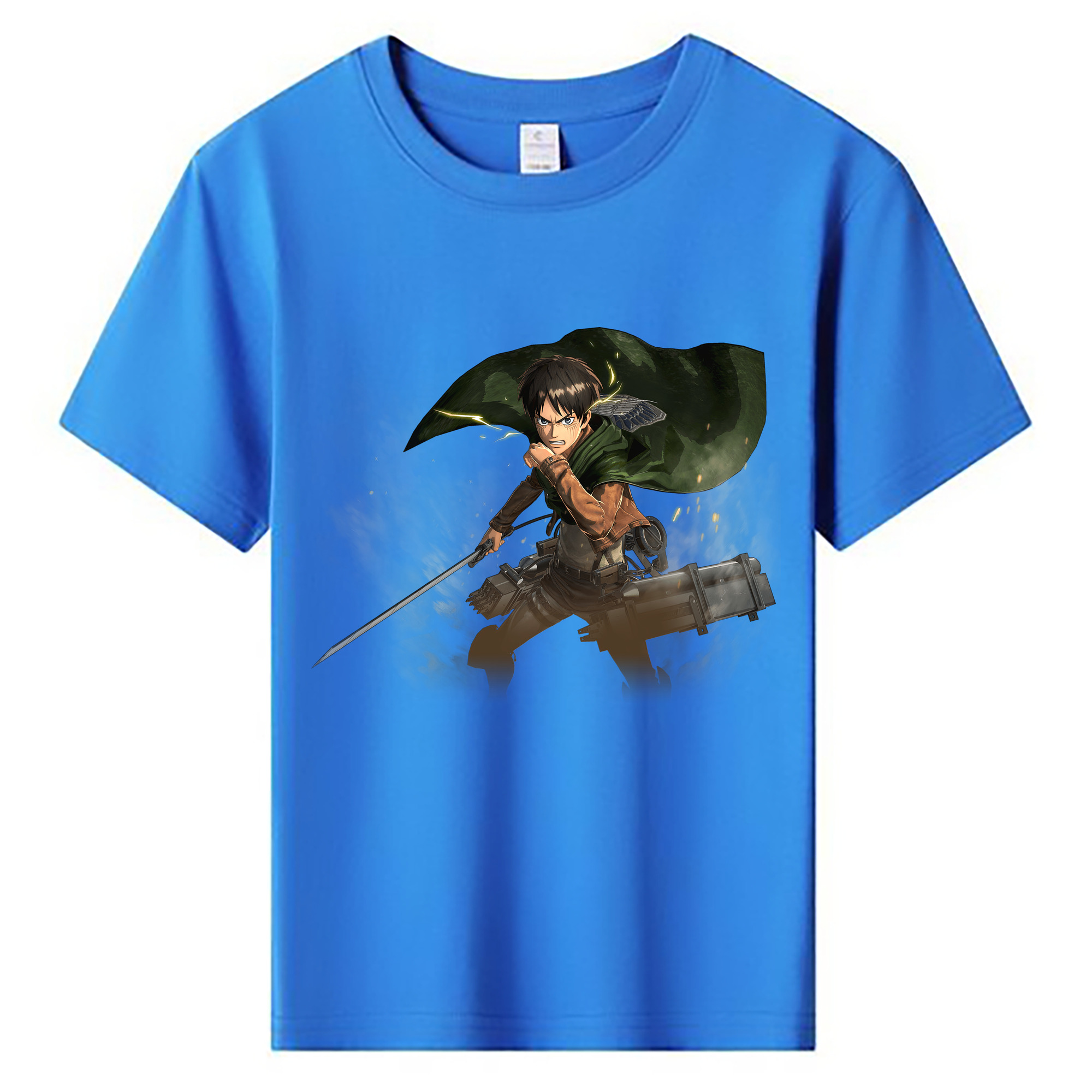 （画像用） 進撃の巨人 エレン･イェーガー Attack on Titan Eren Jäger 綿100％キッズTシャツ（フロントプリント）